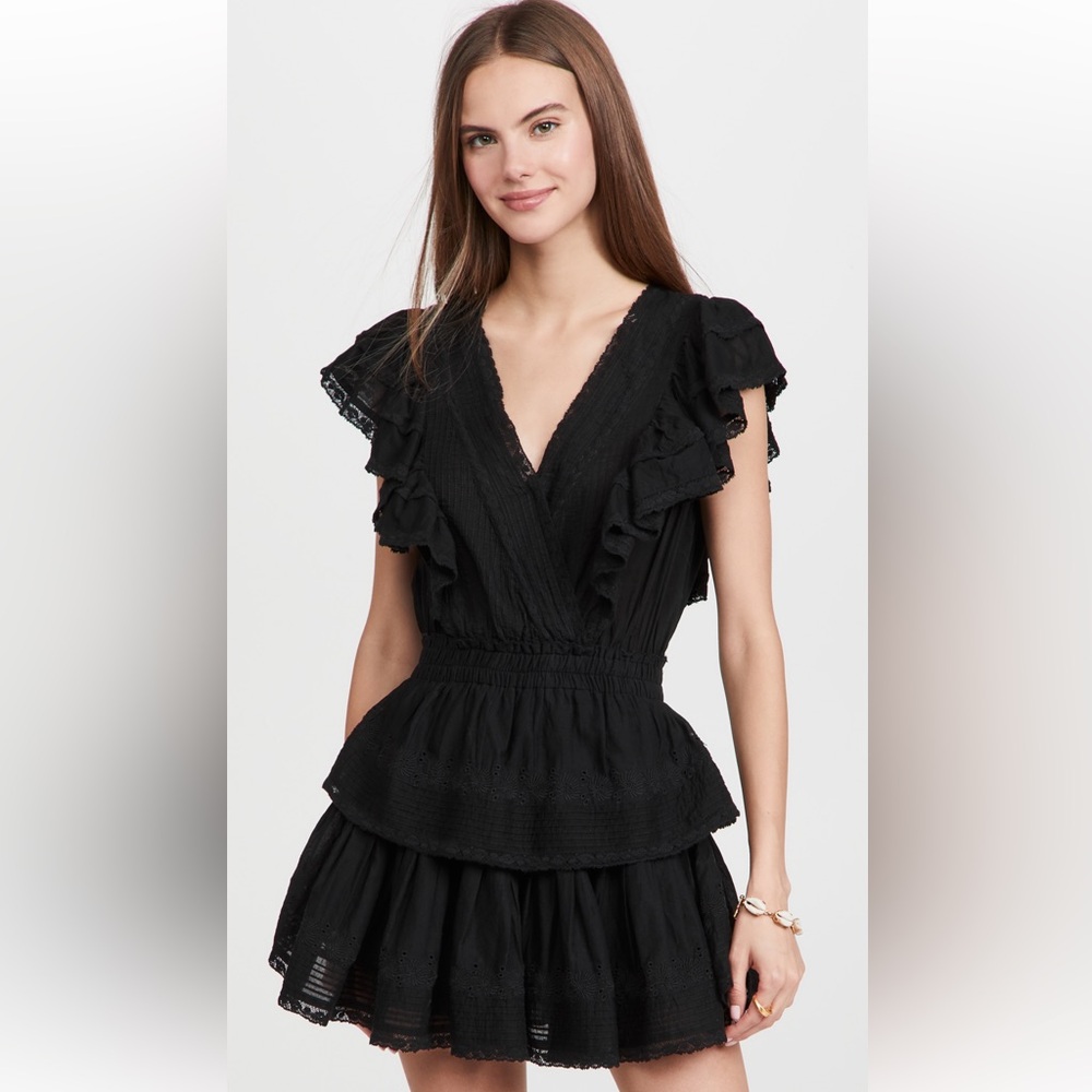 LoveShackFancy Gwen Dress in Black (M)
